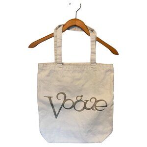 Vogue White Canvas Tote Bag Made in India 14x14x4.5